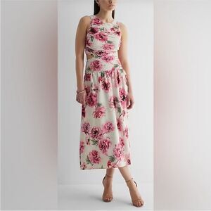 Express Floral cut out Sleeveless Dress, US8